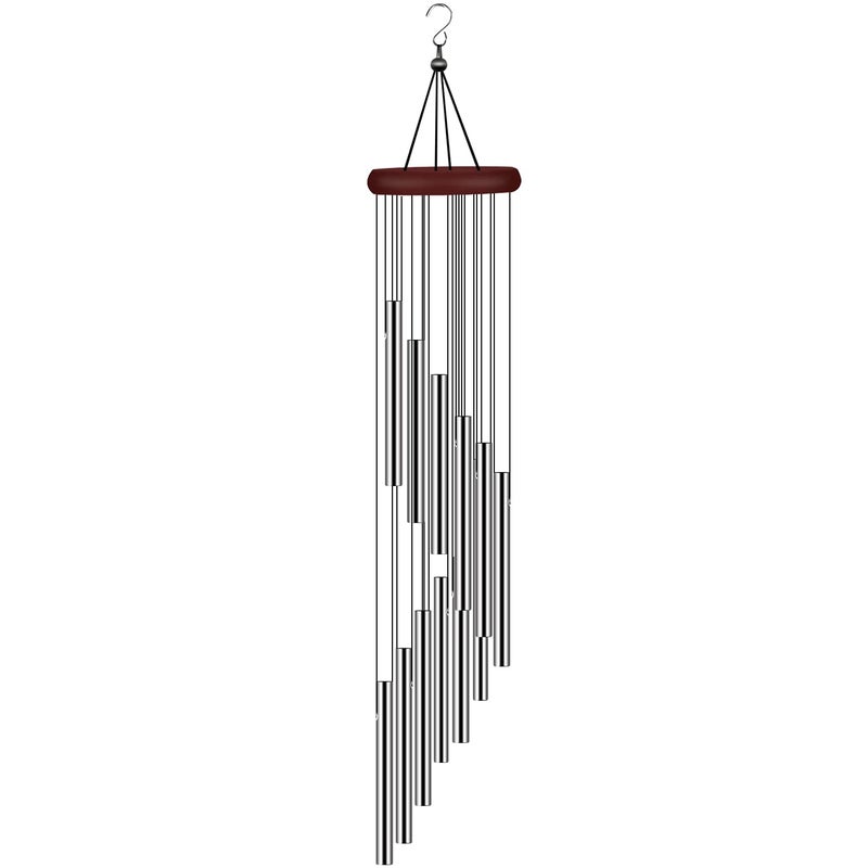 tujol Wind Chimes for Outside, Sympathy Wind Chimes Outdoor Clearance with 12 Aluminum Alloy Tubes and Hook, Memorial Wind Chime Gift Decoration for Home, Patio, Garden, Outdoor - Image 1