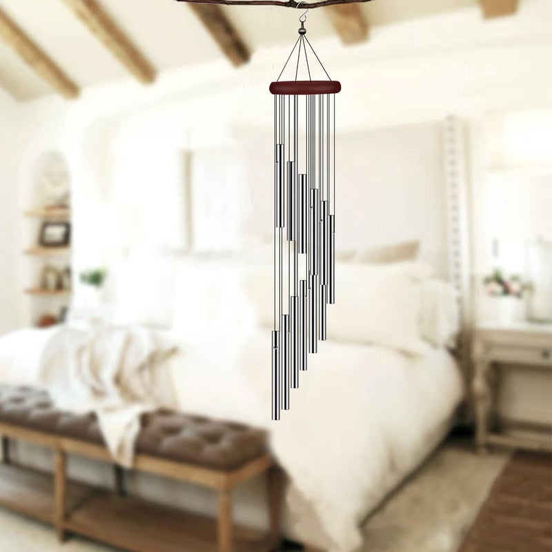 tujol Wind Chimes for Outside, Sympathy Wind Chimes Outdoor Clearance with 12 Aluminum Alloy Tubes and Hook, Memorial Wind Chime Gift Decoration for Home, Patio, Garden, Outdoor - Image 5