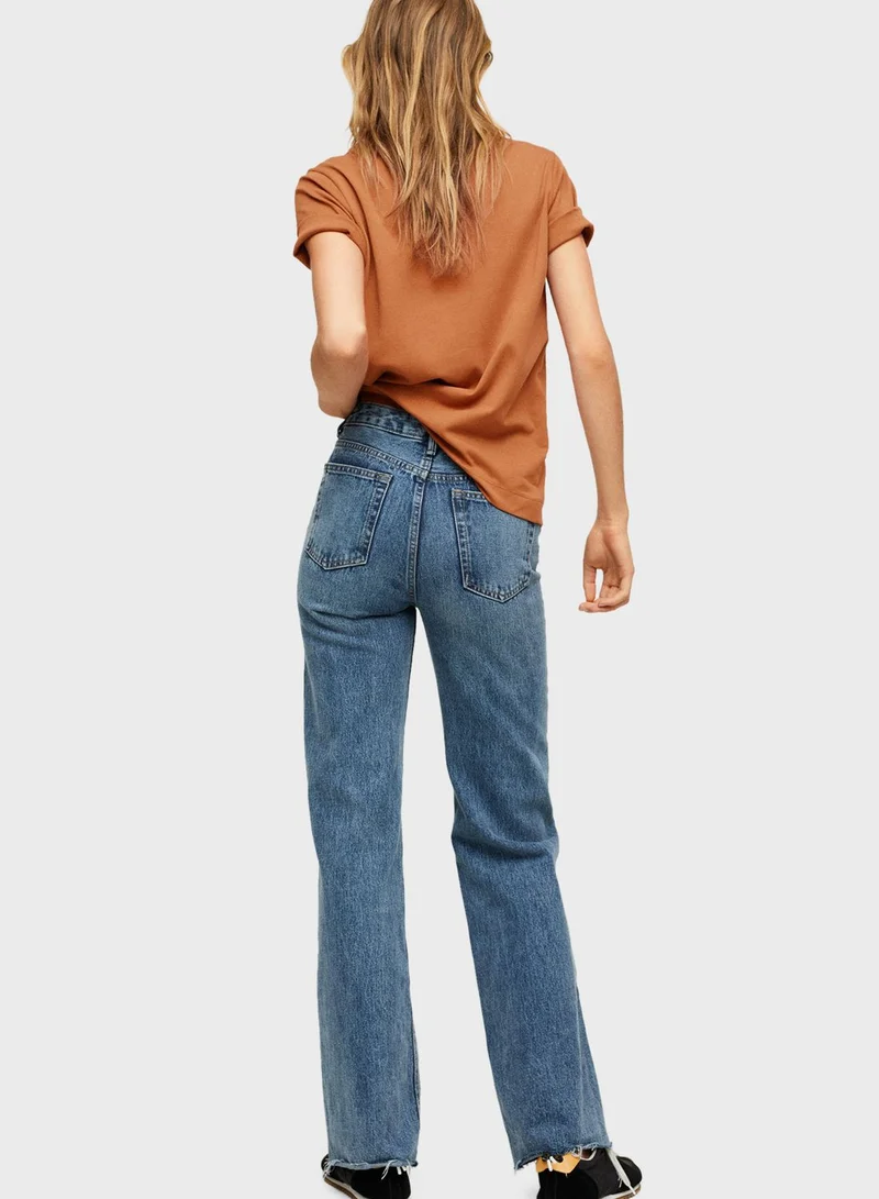 MANGO round Neck Knitted T-Shirt