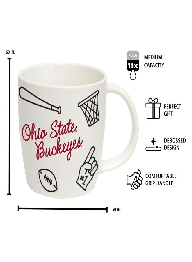 Logo Brands Ohio State 18oz Multi-Sport Playmaker Mug - Image 5