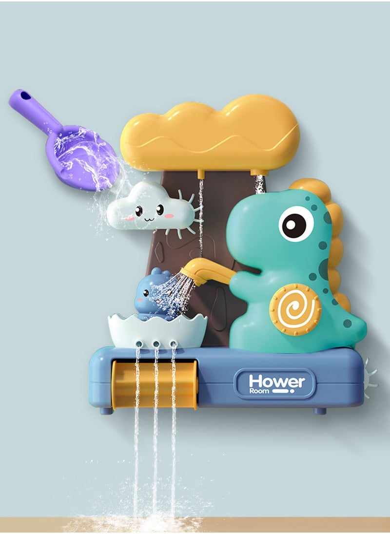 Hower - Dinosaur Baby Bath Toy for Toddlers Gift (2-5Years Kids)-Watering Shower Toy, Fun Spinning Gear for Toddler or Baby Bath Time Sensory Development &Cognitive-Bath Tub Toys - Image 1