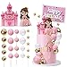 KEEPARTY 26PCS Princess Castle Cake Topper Girl Princess Cake Decoration Happy Birthday Insert Cards for Girl Birthday Party Supplies - Image 3