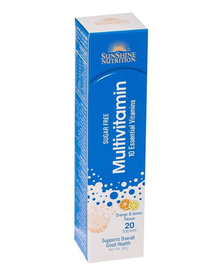 SUNSHINE NUTRITION Multivitamin Effervescent Orange Lemon, 20 Tablets  - Image 1