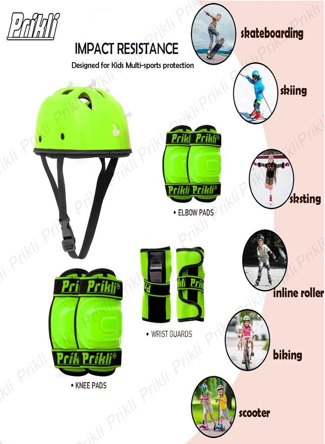 PRIKLI Skating Helmet Set Parrot Green Medium Durable Comfortable Fit Ideal for Kids Adults Skating Cycling Safety - Image 5
