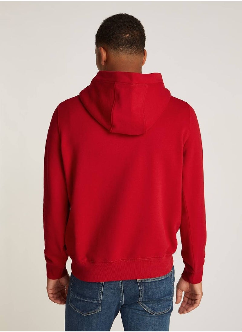 TOMMY HILFIGER Men's New York Logo Hoodie - Cotton blend, Red  - Image 4
