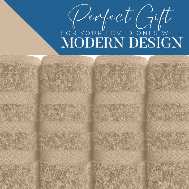 DAN RIVER 2 Pack Luxury Bath Sheets 35x70, 600 GSM, Soft & Quick Dry 100% Ring Spun Cotton Towels Ideal for Hotels, Spas, Gyms & Salons Extra Large, Tan - Image 4