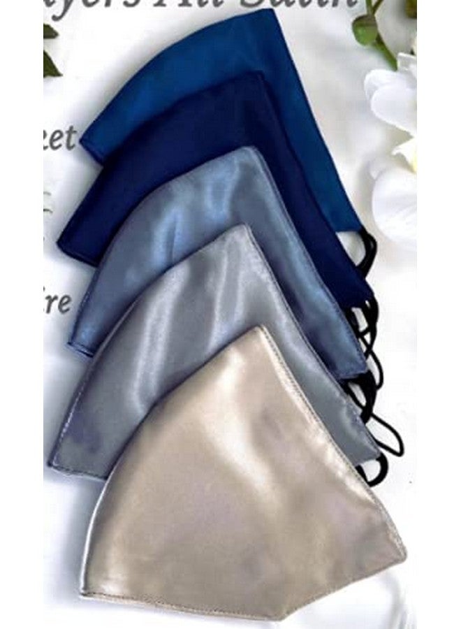 VIYANSHI Hansavani Enterprise Silk-Satin Multicolor Face Mask, Soft Elastic Face Mask For Women And Men,Girls (A2)