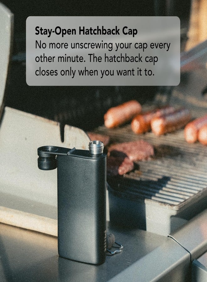 MiiR Aero Flask Classic Durable Stainless Steel Wide Mouth, 8oz Black - Features Ergonomic Design & Attached Hatchback Cap for Easy Refills on the Go - Image 2