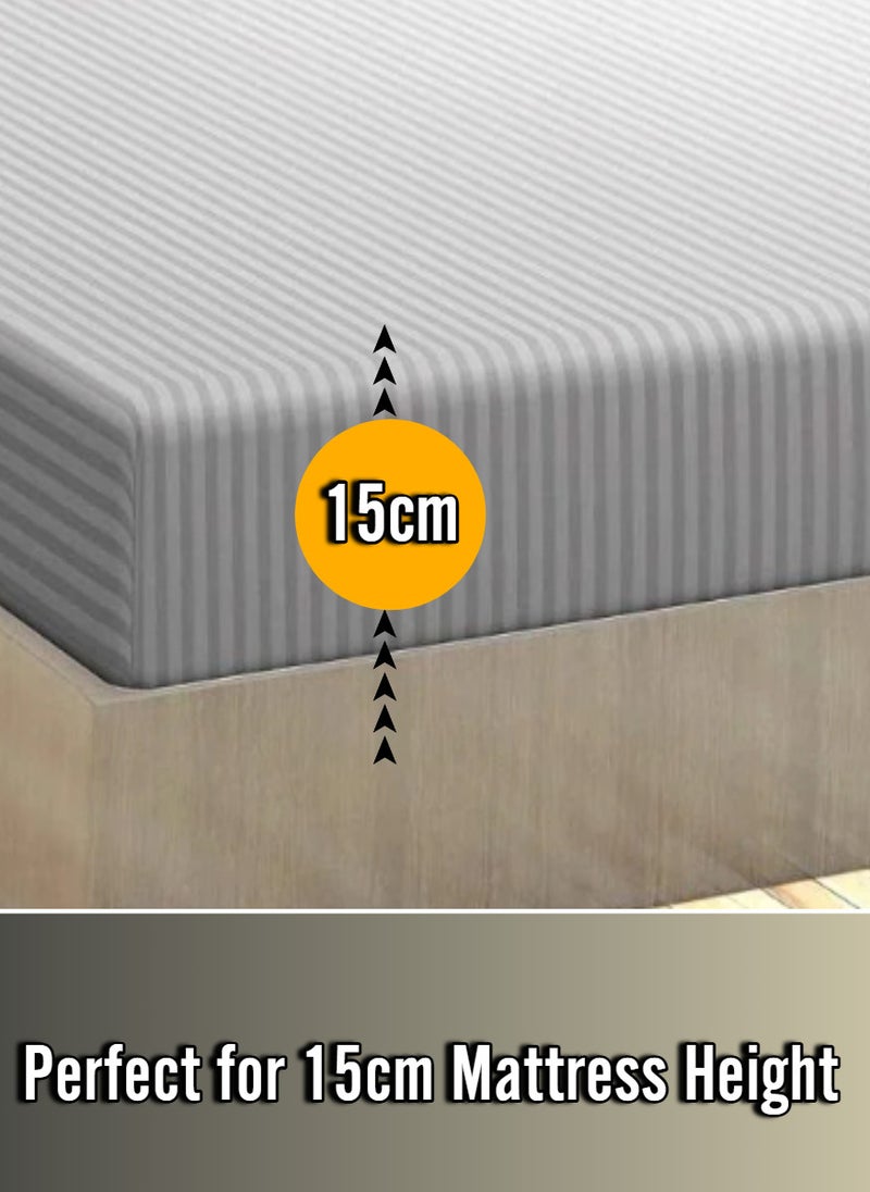 بلوبيري ملاءة سرير قطنية قماش مخطط مع قطعة واحدة كيس وسادة 100x200+15 سم - Image 2