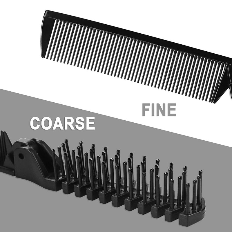 HQSLsund Foldable Combs in Bulk Individually Wrapped, Travel Pocket Hair Comb, Folding Hair Brush Double Headed, Brush Comb Styling Tool for Men Women Combs, Black (One Size, 20, Count) - Image 5