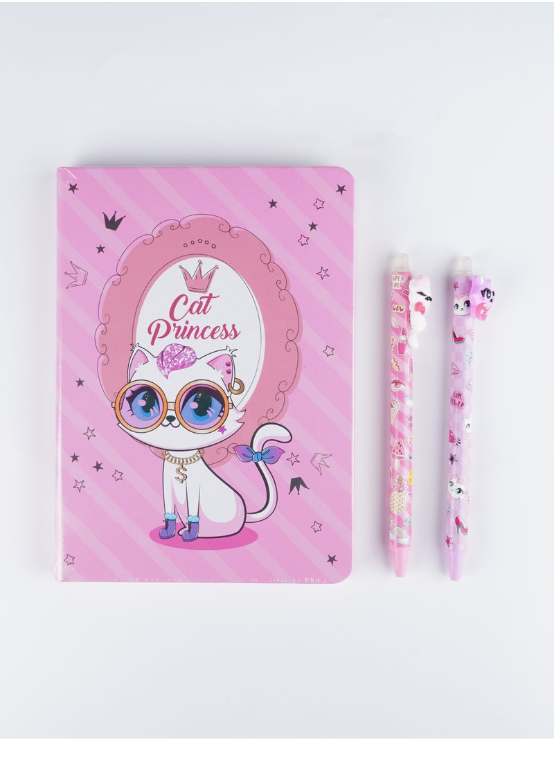 Dukan Stationery Set Pink Cat 3's  - Image 3