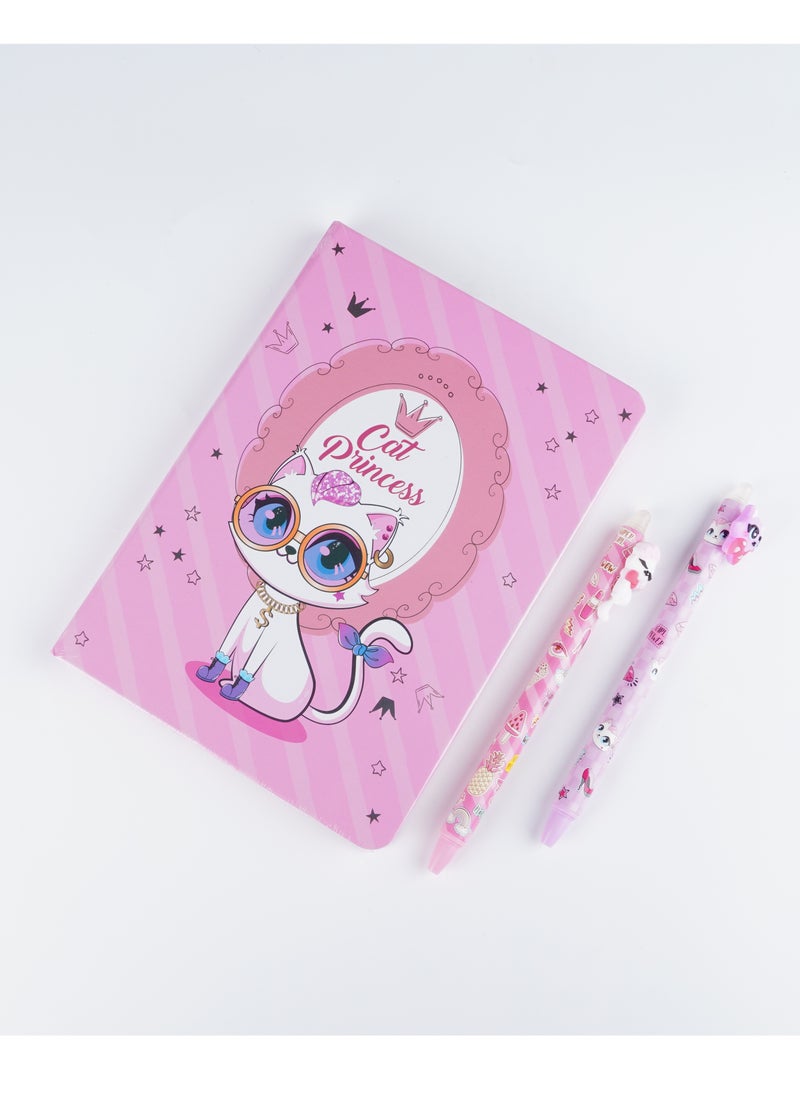 Dukan Stationery Set Pink Cat 3's  - Image 4