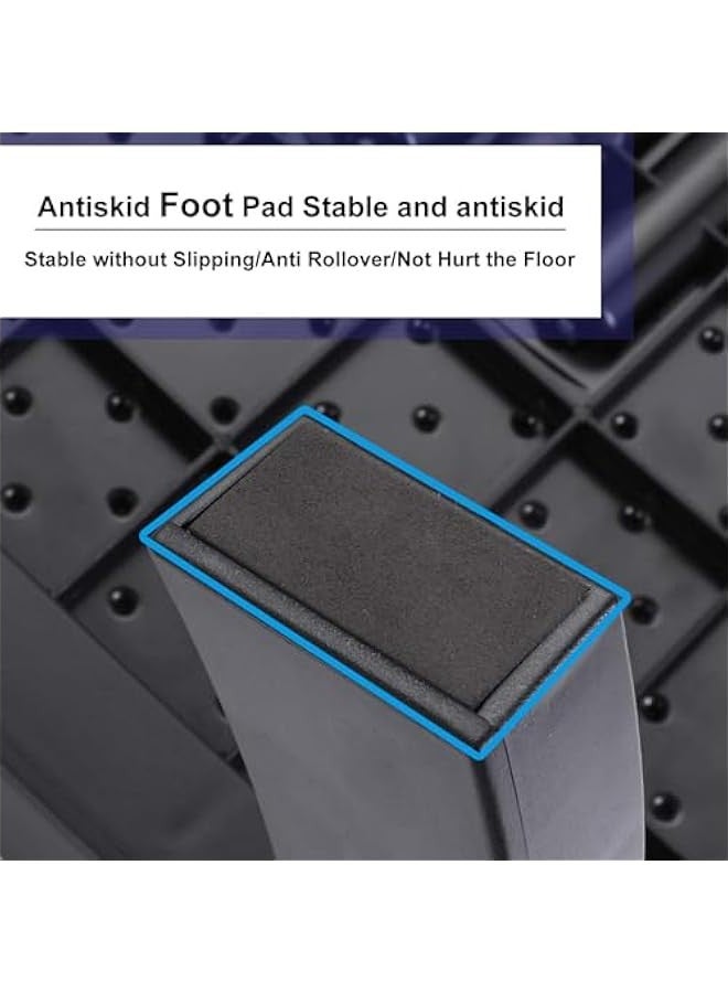 TRASSLE Foot Rest for Under Desk, Foot Stool -6 Height Adjustable with Massage Surface and Roller for Home Office, All Ages - Image 5