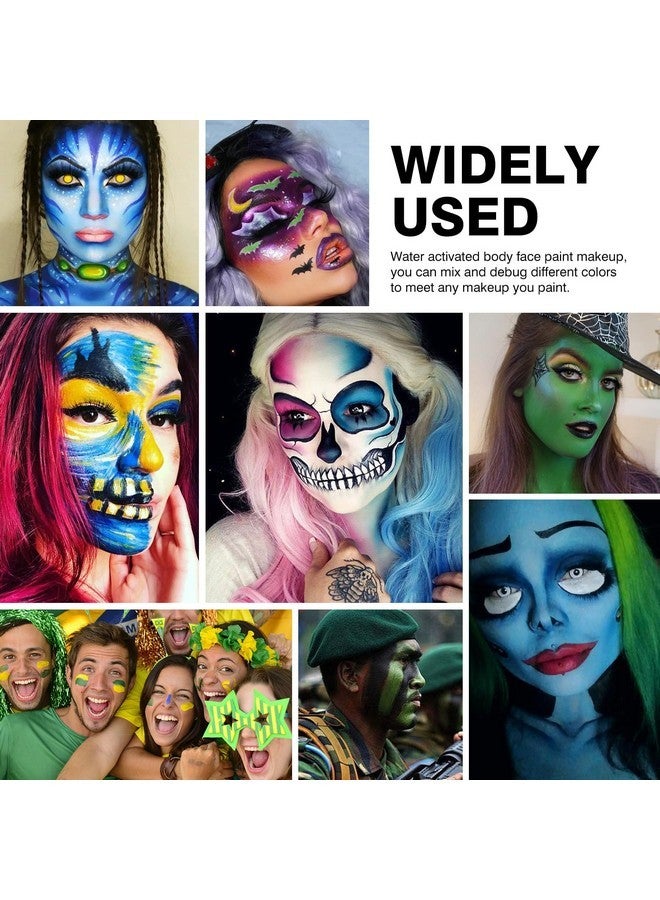 FREEORR FREEORR Green Face Body Paint Makeup 30G,Professional Stage Screen Halloween,Non Toxic Face Body Paint Makeup for Halloween Costume Theater Dress-Up Monster Vampire Witch Hulk Makeup-04 - Image 4