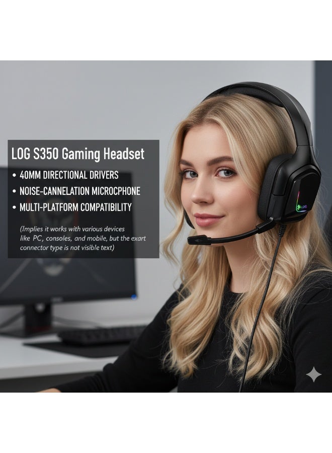 LOG S350 Wired Gaming Headset for PC & PS5 & PS4, Xbox, Nintendo Switch - Image 3