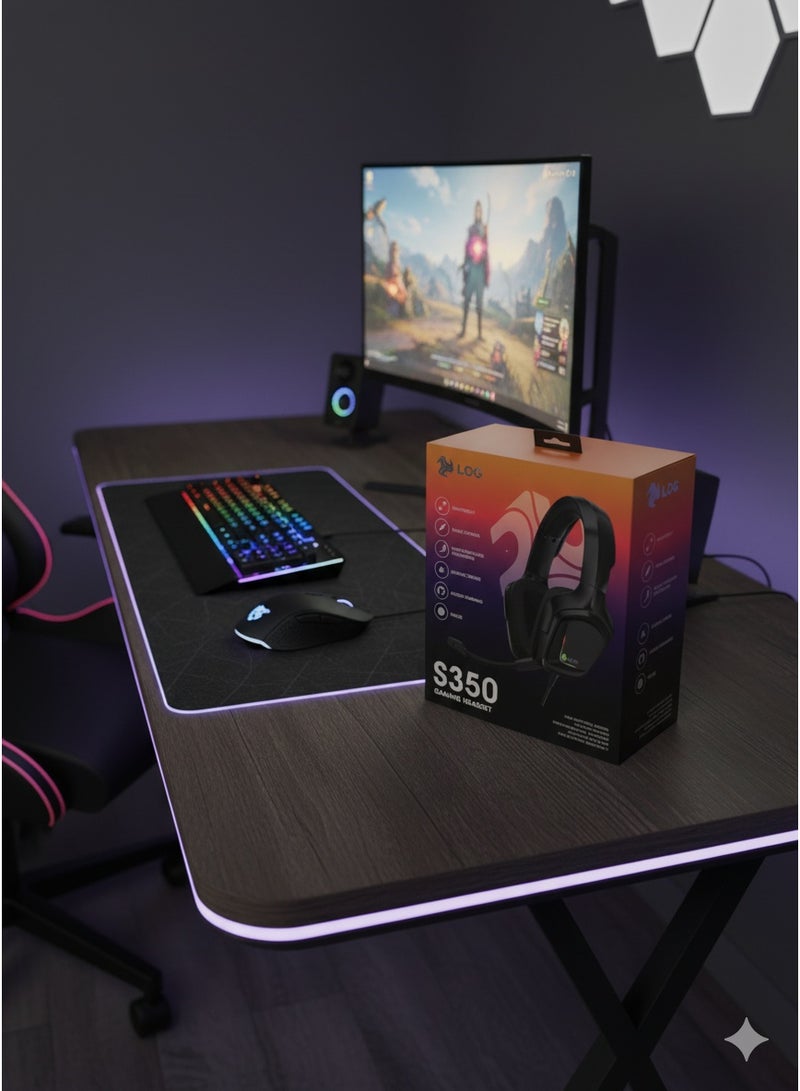 LOG S350 Wired Gaming Headset for PC & PS5 & PS4, Xbox, Nintendo Switch - Image 4