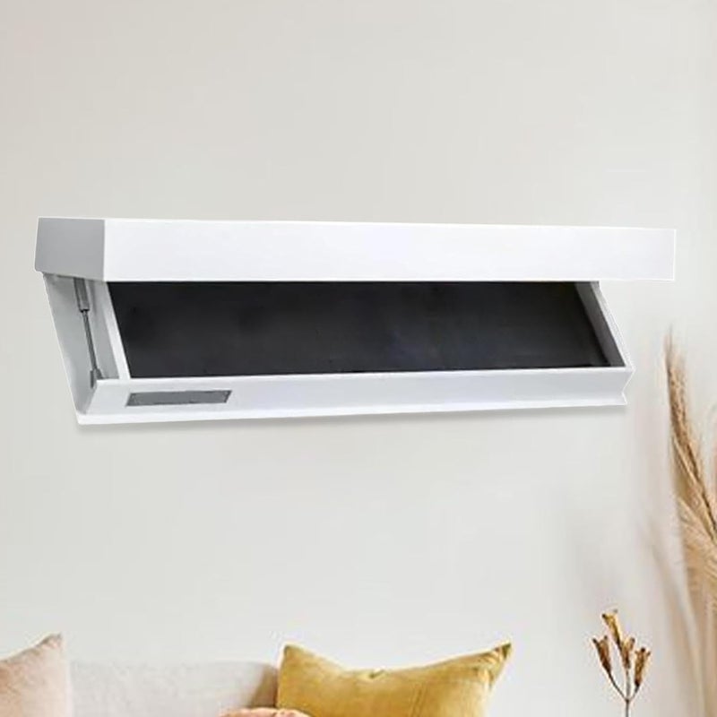 Shelves for Home Decor, Organizer, Compartment, Storage Rack, Flap, Concealed Shelves for Farmhouse, White - Image 2