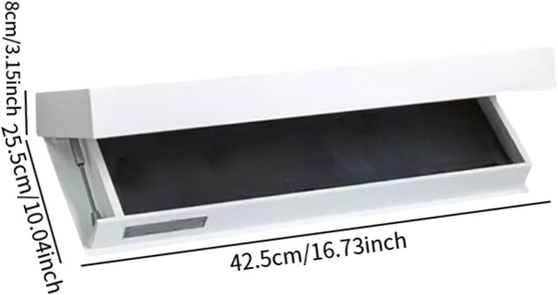 Shelves for Home Decor, Organizer, Compartment, Storage Rack, Flap, Concealed Shelves for Farmhouse, White - Image 3