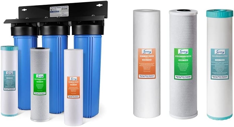 iSpring iSpring Whole House Water Filter System with Sediment Carbon and Iron  Manganese Reducing Cartridges  - Image 1