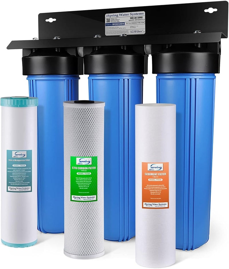 iSpring iSpring Whole House Water Filter System with Sediment Carbon and Iron  Manganese Reducing Cartridges  - Image 2