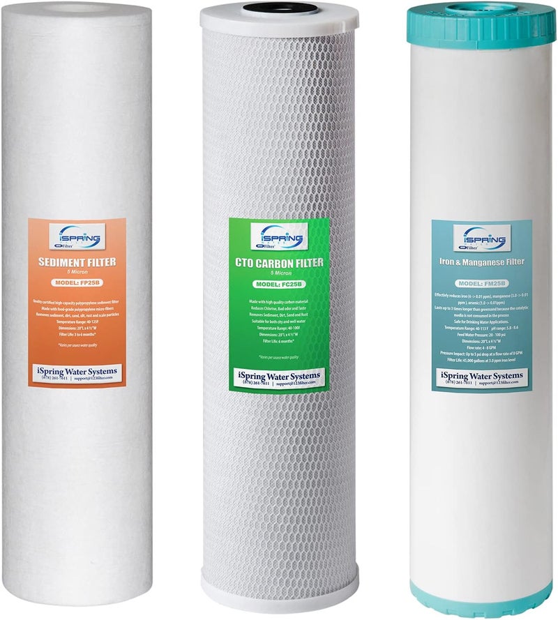iSpring iSpring Whole House Water Filter System with Sediment Carbon and Iron  Manganese Reducing Cartridges  - Image 5