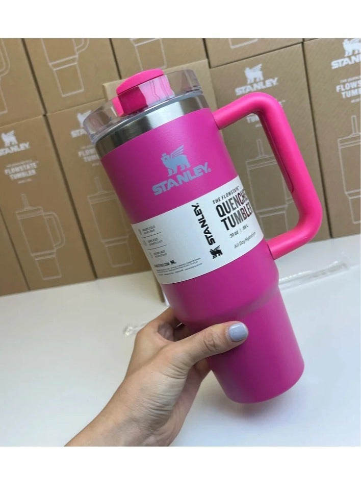 Stanley 30 oz Tumbler with Handle Insulated Coffee Mug with Straw & Medium Water Bottle Cup - Image 2