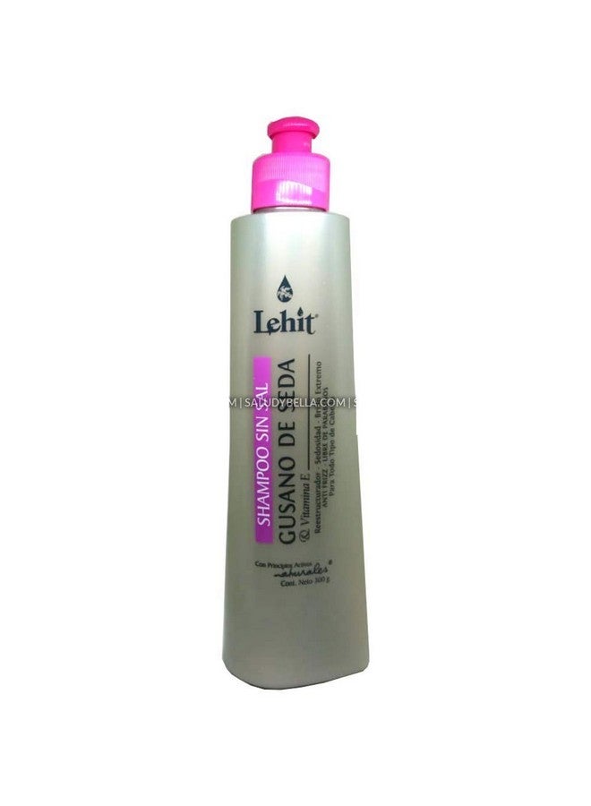 Lehit Champu Sin Sal Gusano De Seda & Vitamina E Reestructurador | Salt-Free Shampoo Silkworm And Vitamin E Restructuring Silkiness (Regular Size 10oz-300ml)