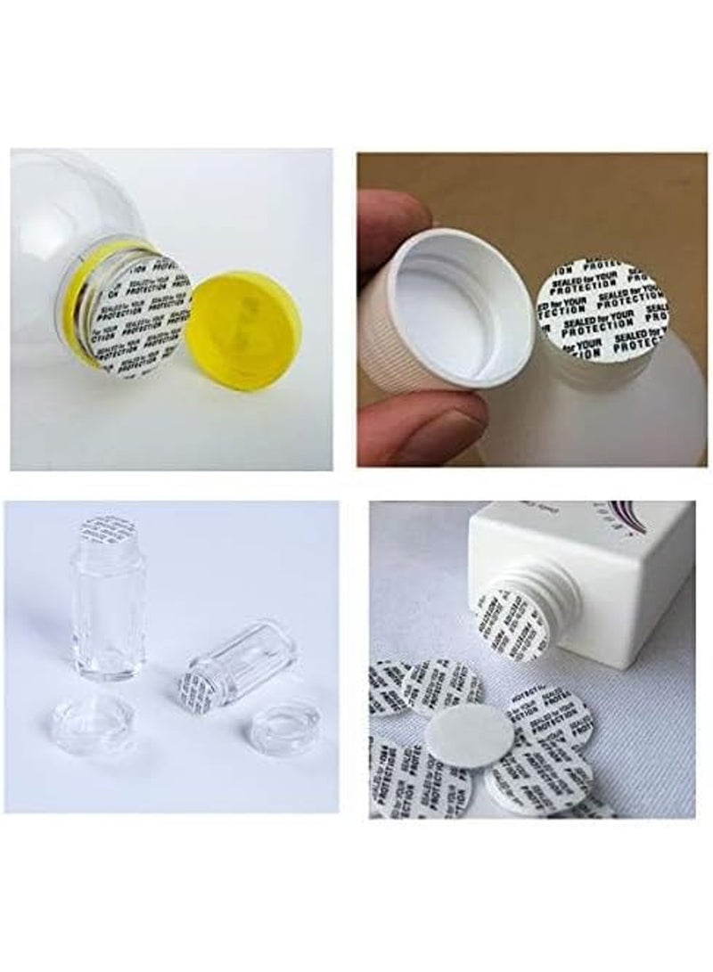 Pressure Sensitive Seals,Cap Liners, Bottle Seal,Foam Safety Tamper Resistant Sealing Waterproof Gasket for Cosmetic Plastic Glass Bottle Flask Jar Lid Case Canning Vials(Diameter 24mm/100 Pieces)  - Image 4