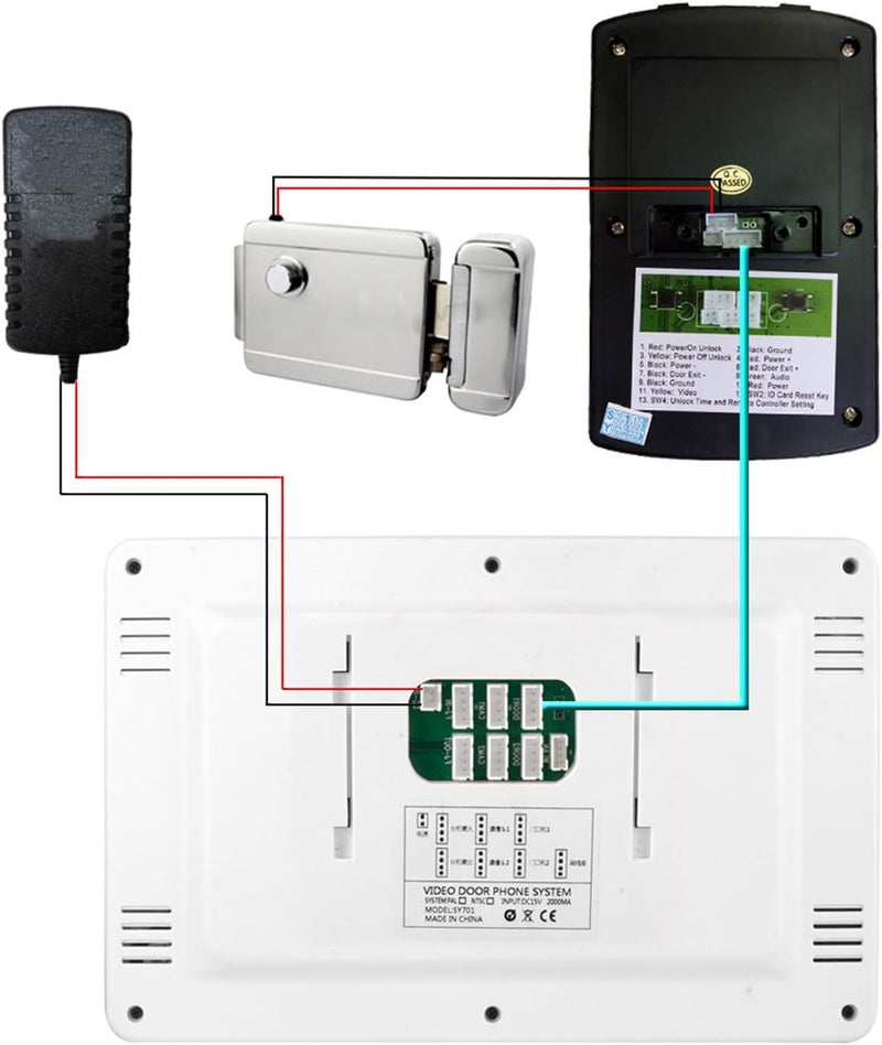 klarako 1080P WiFi Video Doorbell System, 2*Doorbell with 110° Night Camera, 2 * 7in TFT Monitors, App Remote Door Entry System (US Plug) - Image 4