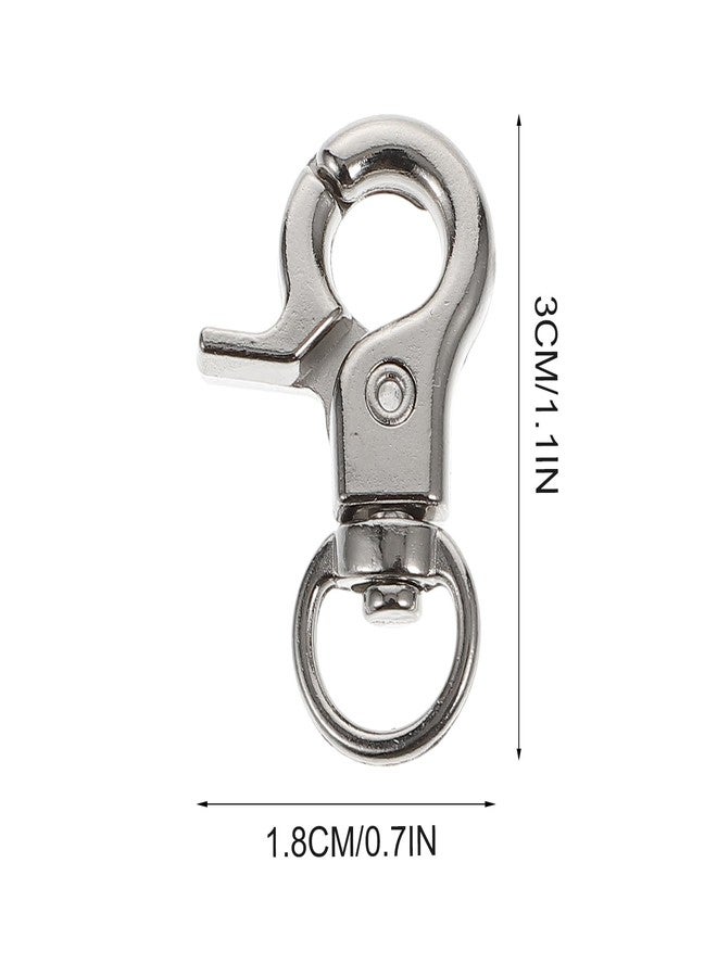 Balacoo 10 Pcs Metal Trigger Snap Hooks, Heavy Duty Bird Cages Swivel Snap Hooks, Escape-Resistant Clasps Lanyard Clips for Pet Bird Cage (1.1'' x 0.7'') - Image 3