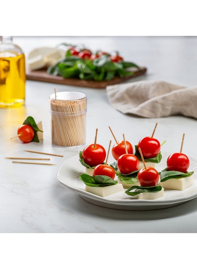 Gusto Comfy Package [1500 Count] Bamboo Wooden Toothpicks Wood Round Single-Point - Image 2