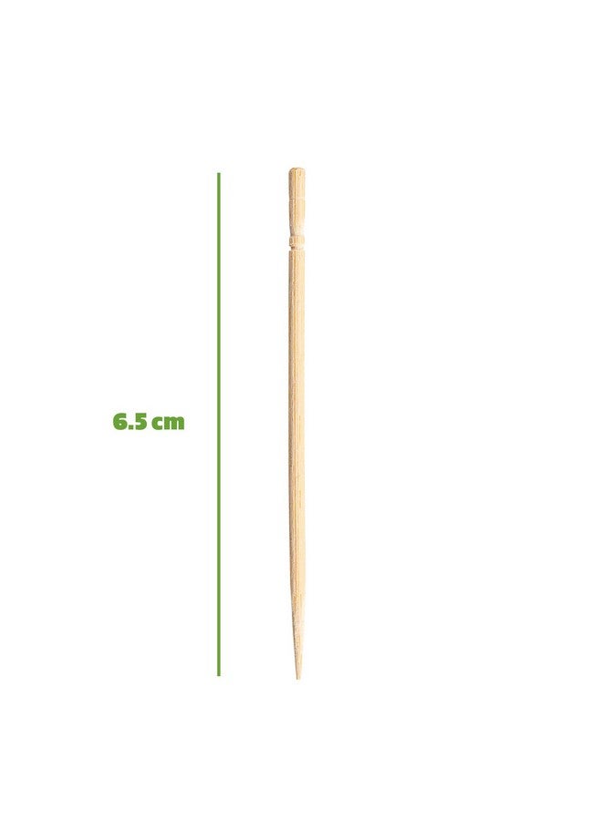 Gusto Comfy Package [1500 Count] Bamboo Wooden Toothpicks Wood Round Single-Point - Image 1