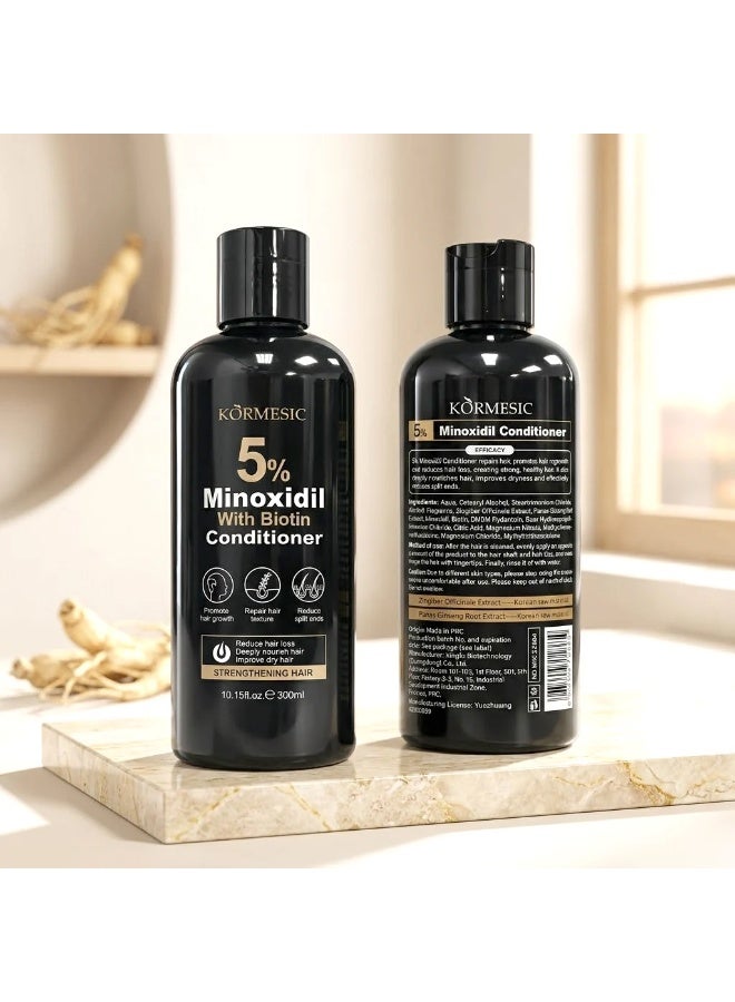 Kormesic Minoxidil 5% Deep Nourishing Hair Conditioner – Salon Quality Hair Care Treatment, Supports Thicker Hair Appearance, Improves Hair Elasticity, Strengthens Roots, Moisturizes Dry Hair and Enhances Overall Hair Health - Image 5