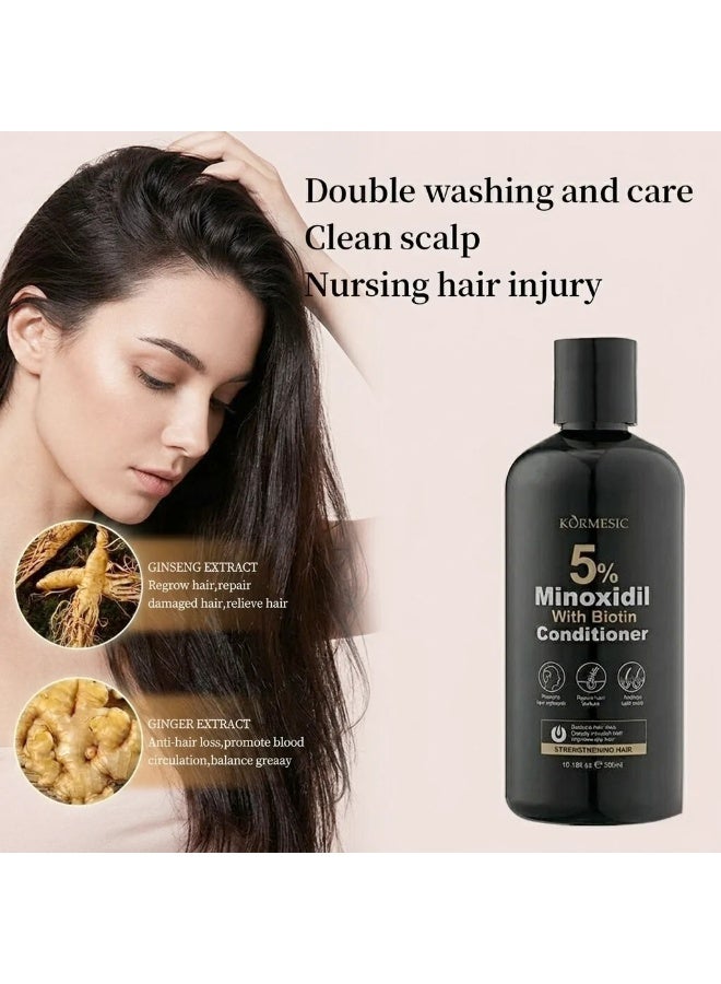 Kormesic Minoxidil 5% Deep Nourishing Hair Conditioner – Salon Quality Hair Care Treatment, Supports Thicker Hair Appearance, Improves Hair Elasticity, Strengthens Roots, Moisturizes Dry Hair and Enhances Overall Hair Health - Image 4
