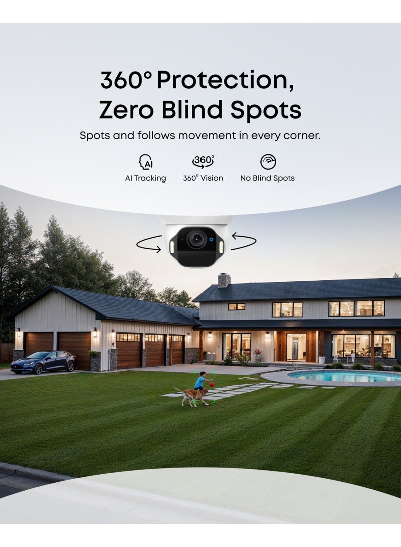 eufy Security SoloCam E42 2-Cam Kit (HomeBase S380), 4K Security Camera Wireless Outdoor, Solar Powered, AI Motion Tracking, Strobe Light, Pan & Tilt, Facial Recognition, Local Storage Up to 16 TB - Image 3