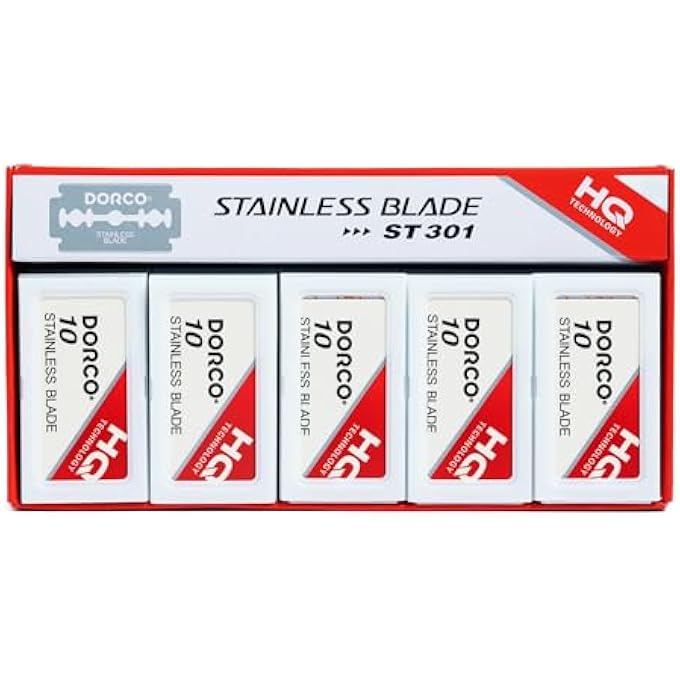 دروكو DORCO Wennow St301 شفرات حلاقة بلاتينية مزدوجة الحواف 1 علبة 1000 شفرة - Image 3