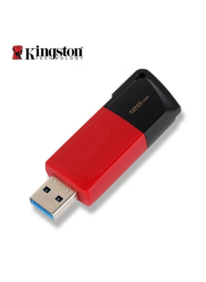 Kingston Grey DataTraveler®Exodia™M 128GB USB 3.2 High-Speed Flash Drive, One-Touch Sliding Cover Design, Eliminates Lost Caps, Suitable for Office and Entertainment Use - Image 2