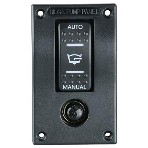 Amarine Made Deluxe LED Rocker Bilge Pump Switch Panel & Circuit Breaker - Auto/Off/Man LED Lighted Control Switches for RV Truck Caravan Vehicles Off-Road Camper - Image 2