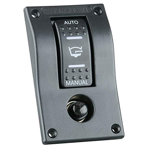 Amarine Made Deluxe LED Rocker Bilge Pump Switch Panel & Circuit Breaker - Auto/Off/Man LED Lighted Control Switches for RV Truck Caravan Vehicles Off-Road Camper - Image 3