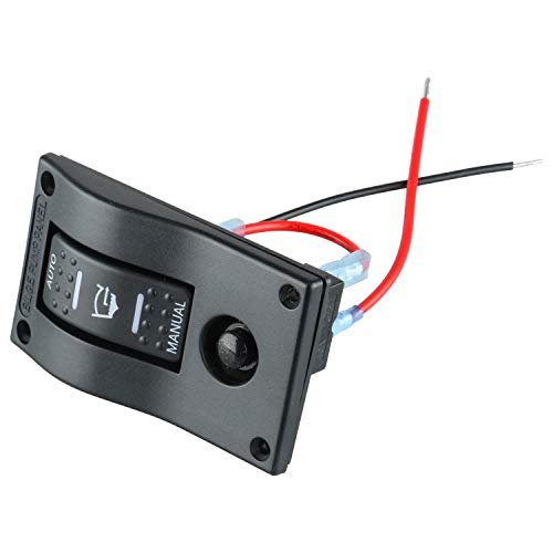 Amarine Made Deluxe LED Rocker Bilge Pump Switch Panel & Circuit Breaker - Auto/Off/Man LED Lighted Control Switches for RV Truck Caravan Vehicles Off-Road Camper - Image 4