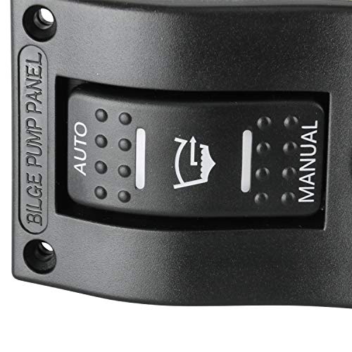 Amarine Made Deluxe LED Rocker Bilge Pump Switch Panel & Circuit Breaker - Auto/Off/Man LED Lighted Control Switches for RV Truck Caravan Vehicles Off-Road Camper - Image 5