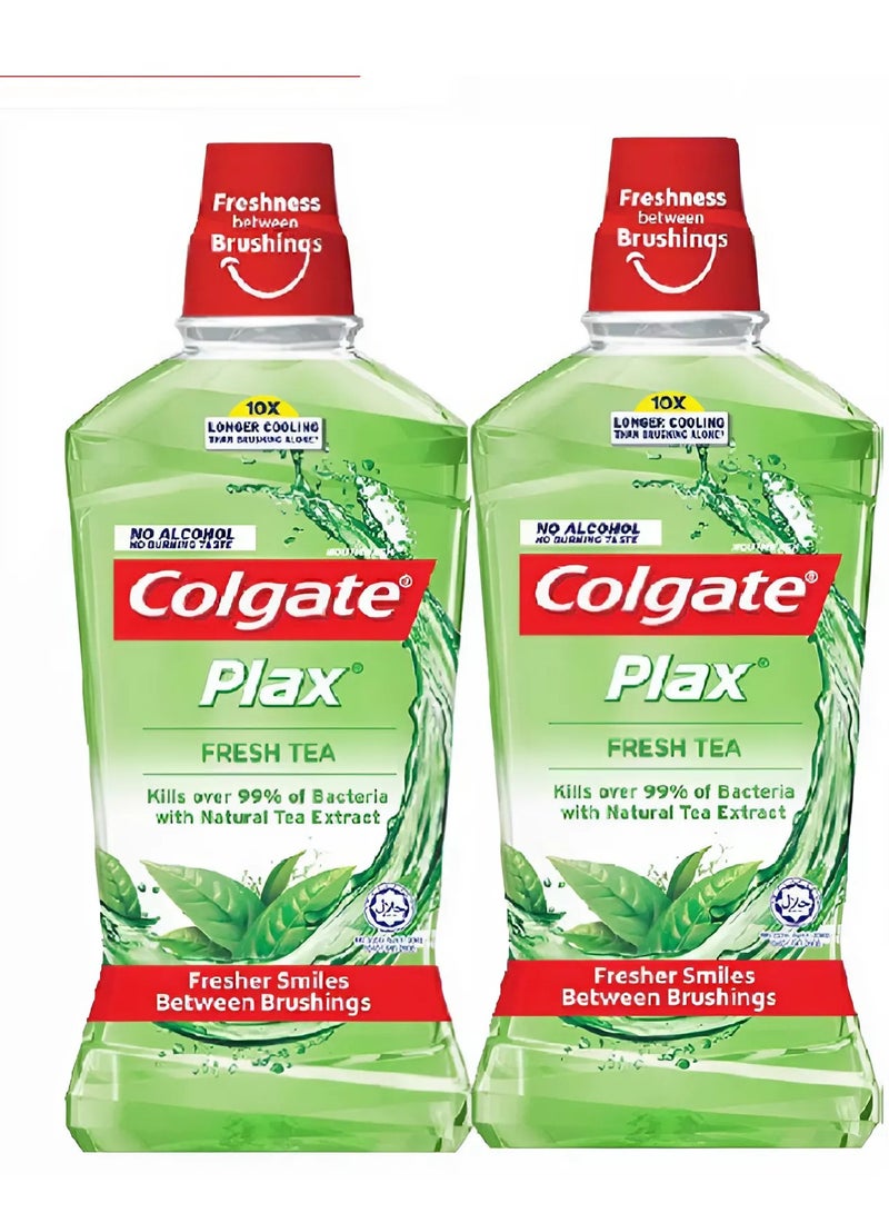 Colgate Pack Of 2 Colgate Plax Fresh Tea 250ml - Image 1