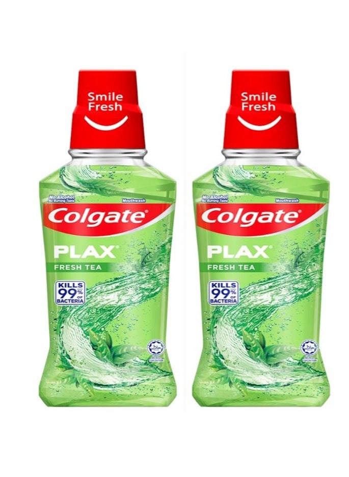 Colgate Pack Of 2 Colgate Plax Fresh Tea 250ml - Image 4
