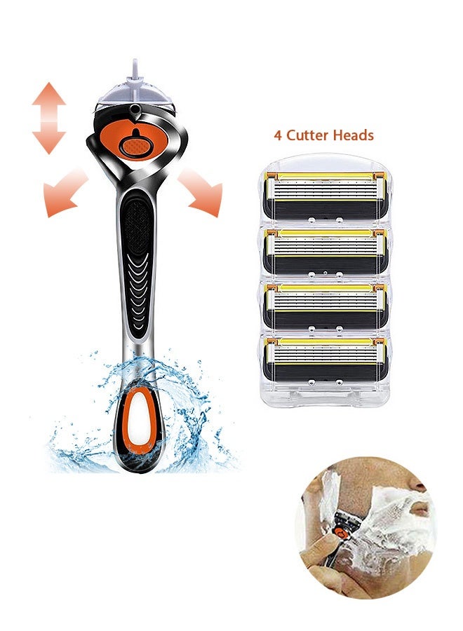 Photon Razor with 4 Floating Five-layer Stainless Blades, Designed for Sensitive Skin, Safety Razor - Image 1