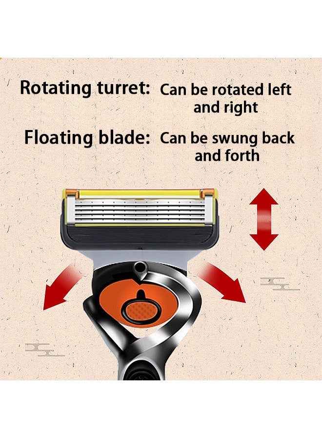 Photon Razor with 4 Floating Five-layer Stainless Blades, Designed for Sensitive Skin, Safety Razor - Image 4