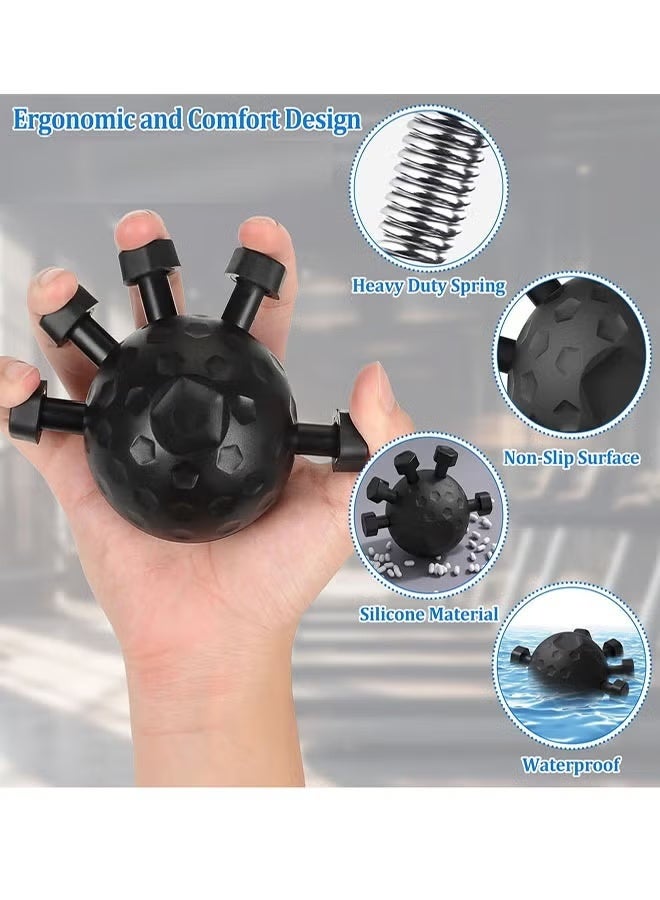 BlueFire Eagle Claw Finger Grip Strengthener – Adjustable Hand Grip Trainer 5–25 lbs – Silicone Hand Exerciser Ball for Finger Flexibility, Forearm Power, Rehabilitation, Musicians, Athletes, Office Use, Portable Hand Therapy Tool - Image 3