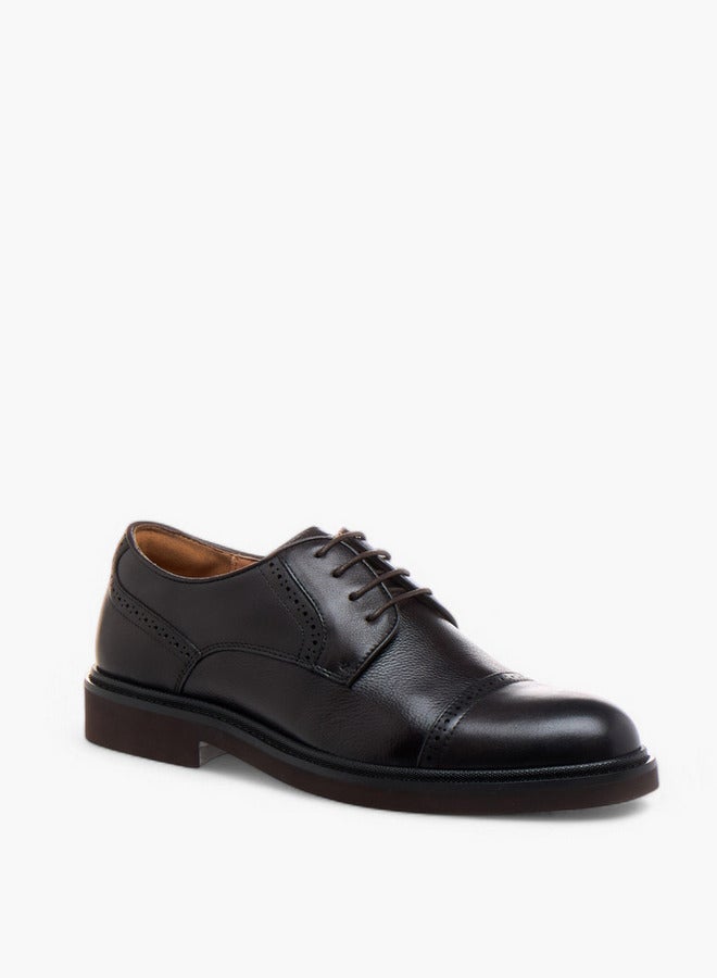 DUCHINI Men's Textured Lace-Up Derby Shoes  - Image 2