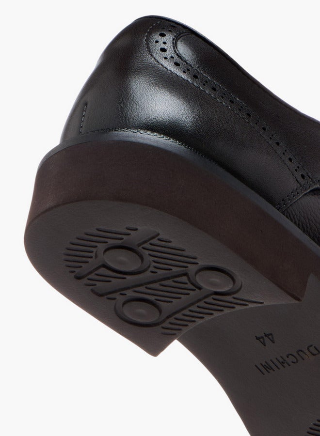 DUCHINI Men's Textured Lace-Up Derby Shoes - Image 5