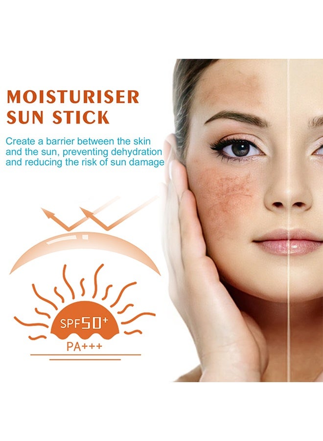 Jaysuing SPF 50+ Moisturiser Sun Stick, Face Sunscreen for All Skin Types,Water Resistant & Lightweight,Effective UV Protection Long Lasting Moisturizing Sun Stick - Image 4