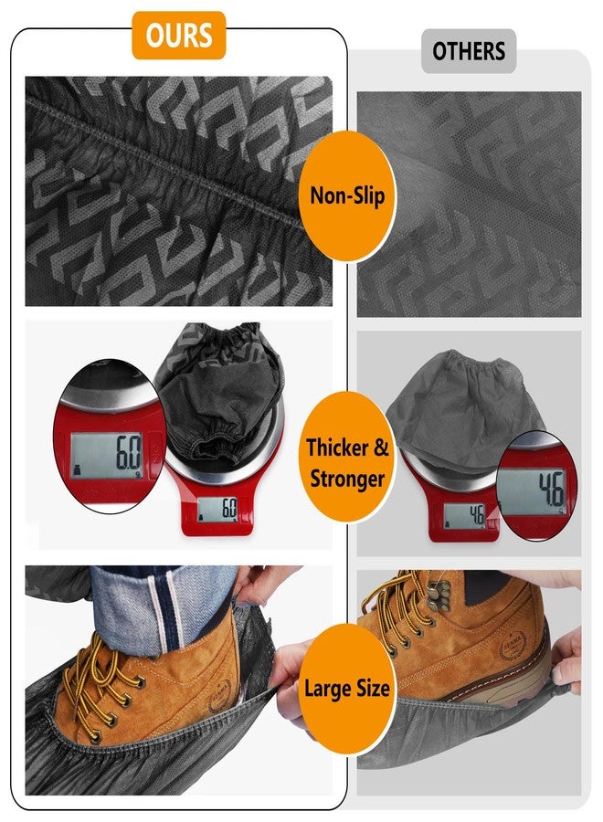 squish Shoe Covers Disposable Non Slip, 100 Pack(50 pairs) Thick Extra Disposable Boot Covers Slip Proof Shoe Cover for Indoors Outdoors Recyclable Durable Protector Covers Fits Virtually Most Shoes - Image 3